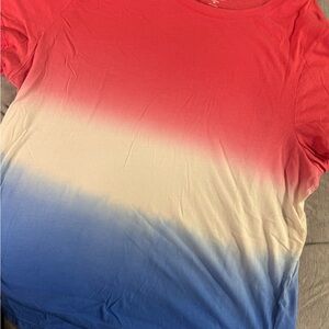 Old Navy Classic Red, White and Blue Ombré T-Shirt